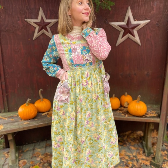 April Cornell Cottagecore Patchwork Dress - Picture 6 of 6